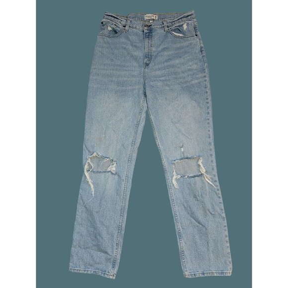 Abercrombie & Fitch The 90's Straight Ultra High Rise Curve Love Jeans Women 14L - Picture 1 of 11